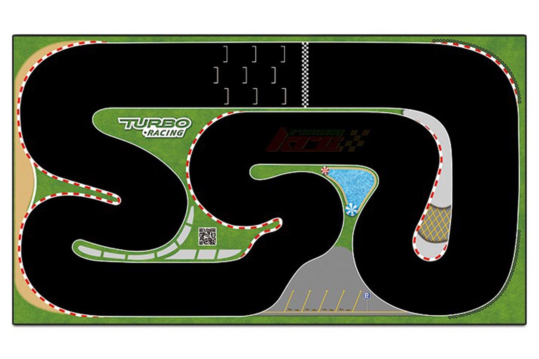 Turbo Racing Rollup Racetrack 90 x 160cm (35.1 x 62.4) [TBR760102] Motion  RC Europe