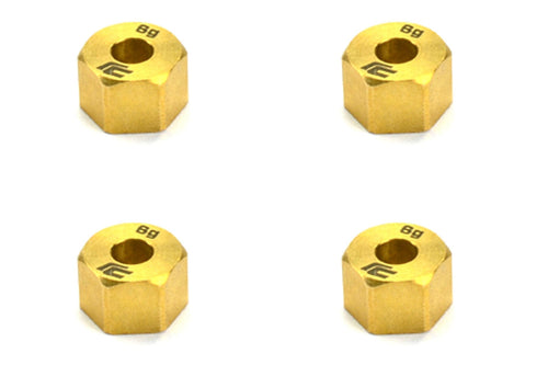 Carisma SCA-1E Brass Wheel Hex Set (4) CIS16083