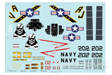 Load image into Gallery viewer, Freewing 64mm EDF F-14 Tomcat Water Slide Decal Set A FJ1141107A
