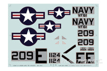 Load image into Gallery viewer, Freewing 80mm EDF F9F Cougar Decal Set A FJ22011071
