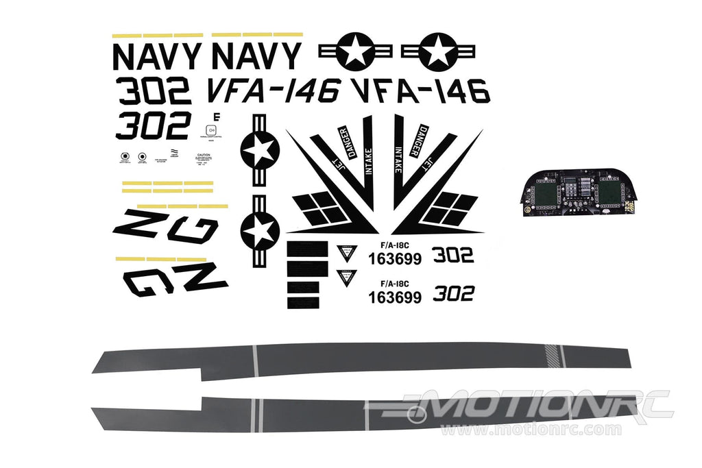 Freewing 90mm EDF F/A-18C Hornet Decal Sheet - Base Gray FJ3142107