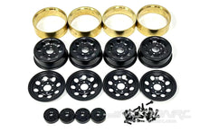 Load image into Gallery viewer, Hobby Plus 1/18 Scale 1.2 Steelie Black Bead Lock Wheel Set (4) HBP240298

