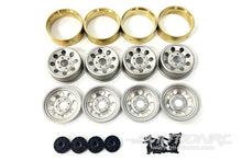 Load image into Gallery viewer, Hobby Plus 1/18 Scale 1.2 Steelie Silver Bead Lock Wheel Set (4) HBP240292
