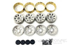 Hobby Plus 1/18 Scale 1.2 Steelie Silver Bead Lock Wheel Set (4) HBP240292