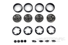 Load image into Gallery viewer, Hobby Plus 1/18 Scale Black Chrome Deep Star 1.2&quot; Beadlock Wheels HBP240505
