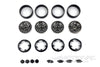 Hobby Plus 1/18 Scale Black Chrome Deep Star 1.2" Beadlock Wheels HBP240505