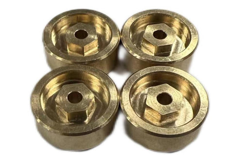 Hobby Plus 1/18 Scale CR18P 11g Machined Brass Wheel Hex Set (4) HBP240287