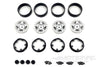 Hobby Plus 1/18 Scale Satin Silver Deep Star 1.2" Beadlock Wheels HBP240504
