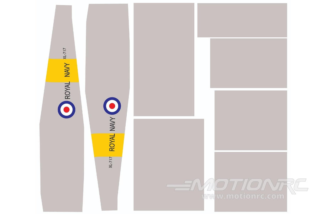 Nexa 1400mm DH.82 Tiger Moth Royal Navy Silver Covering Set (Fuselage & Tail) NXA1003-208