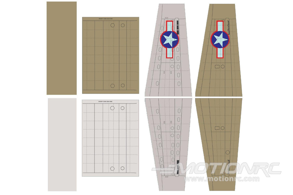 Nexa 1540mm A-24 Banshee Covering Set - Wing NXA1018-109