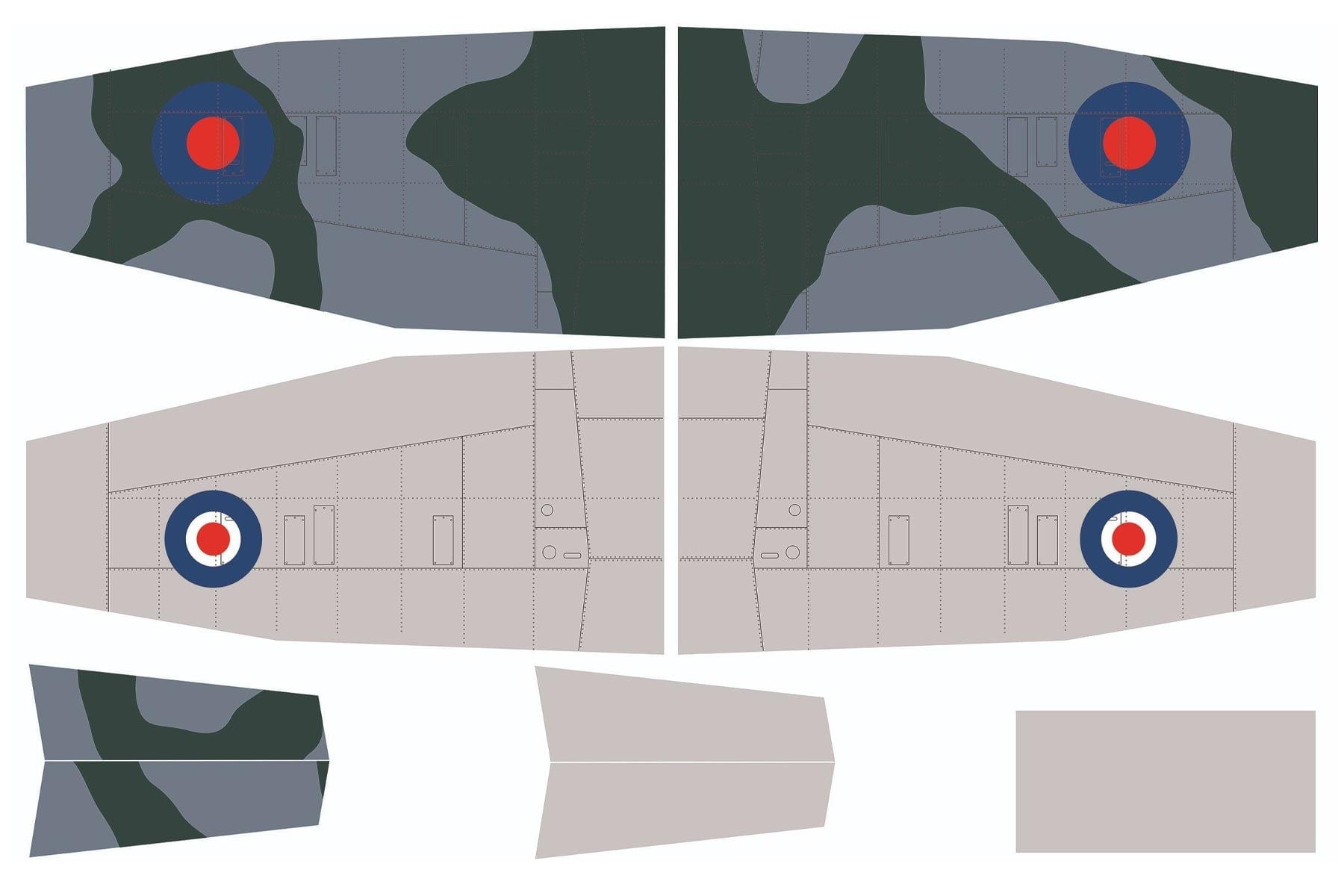 Nexa 1540mm Spitfire Mk.IX Covering Set - Wing NXA1008-109