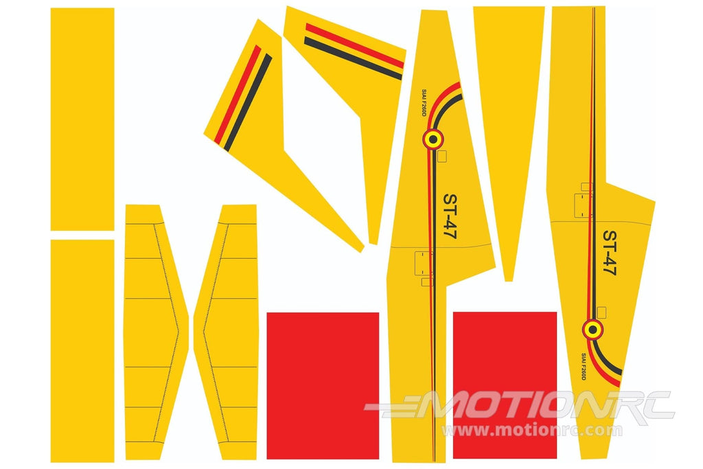 Nexa 1620mm Marchetti SF-260 BE Covering Set (Fuselage and Tail) NXA1026-107