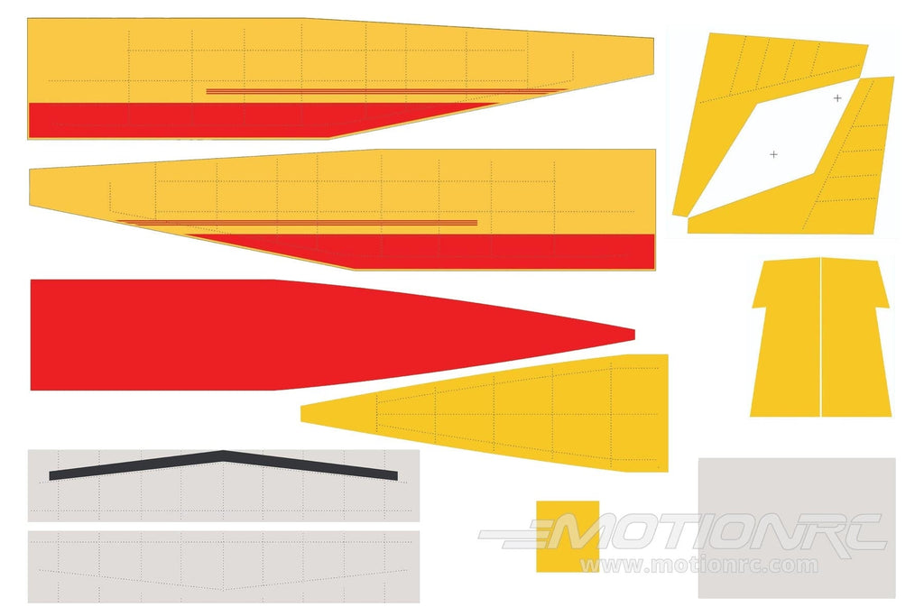 Nexa 1700mm CE-208 Yellow Cargo Covering Set - Fuselage and Tail NXA1024-207