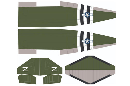 Nexa 1800mm Douglas C-47 Covering Set - Fuselage and Tail NXA1012-109