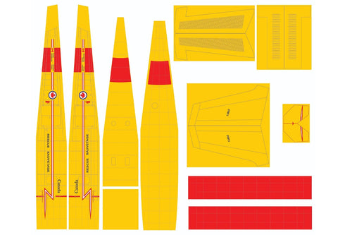 Nexa 1870mm DHC-6 Twin Otter Canadian Yellow Covering Set (Fuselage & Tail) NXA1004-109