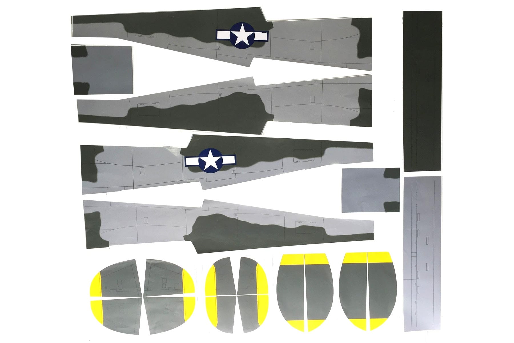 Nexa 2108mm P-38 Lightning Olive Drab Covering Set - Fuselage and Tail NXA1013-111