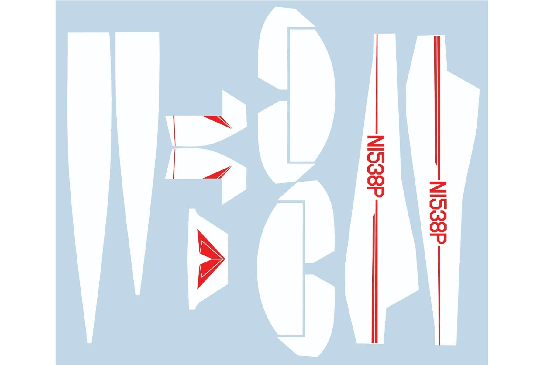 Nexa 2710mm Piper PA-18 Super Cub Covering Set - Fuselage and Tail NXA1019-109