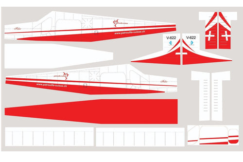 Nexa 2720mm Pilatus PC-6 Swiss Covering Set (Fuselage and Tail) NXA1028-207