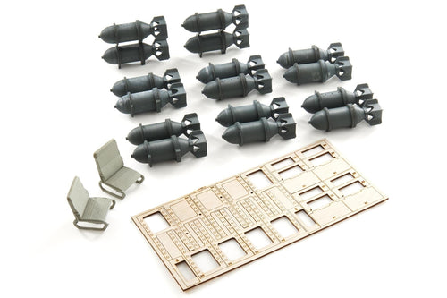 Nexa 2800mm B-24 Liberator Olive Drab Scale Seats (2 pcs.) & Bombs (16 pcs.) NXA1036-117