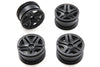 Primus 1/12 Scale PC12 Aluminum Wheel Set Black (4) PRM5016-019