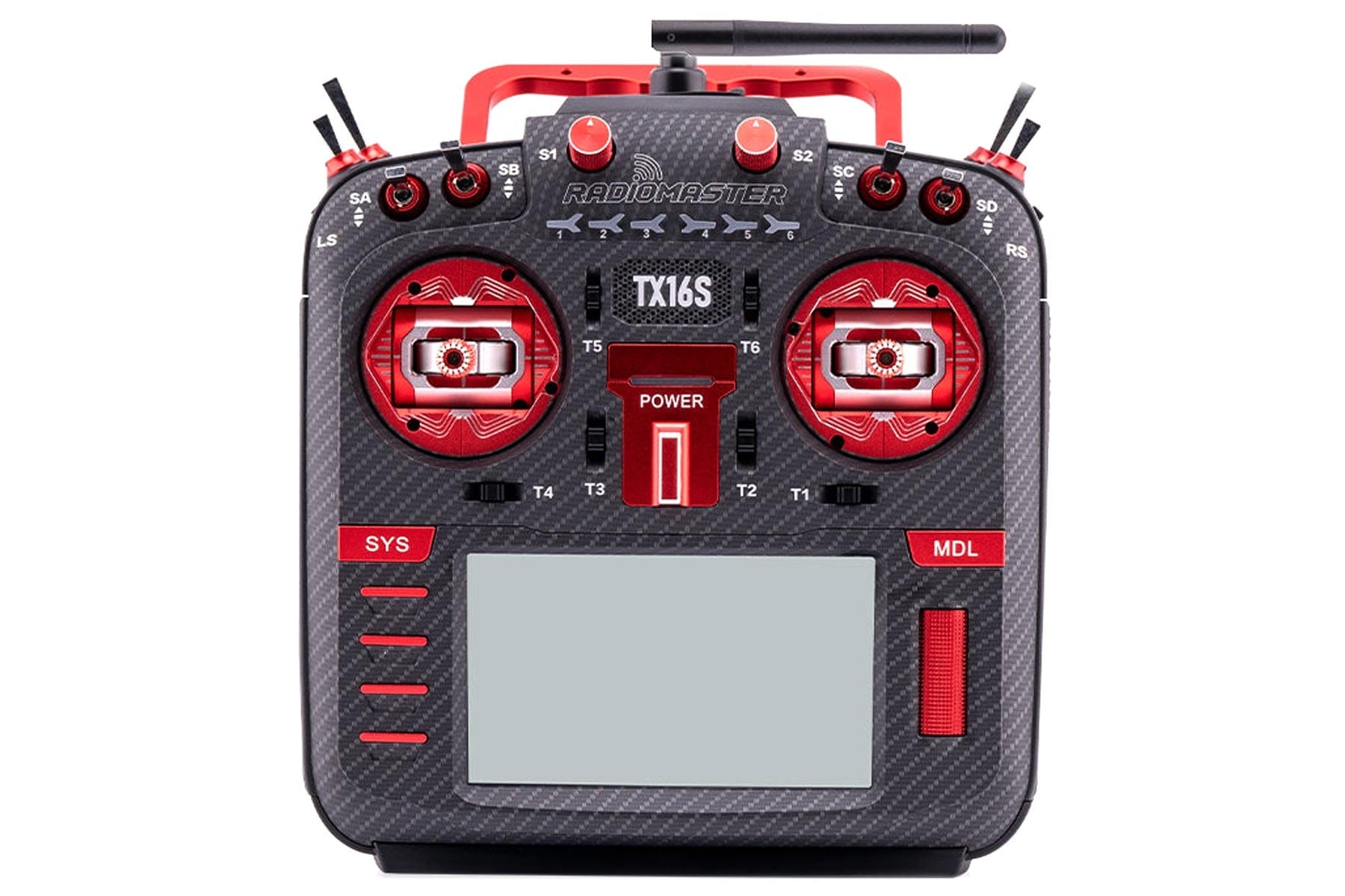 RadioMaster TX16S MKII MAX AG01 16-Channel ELRS (LBT) Transmitter - Red HP0157-0026-RED-LBT