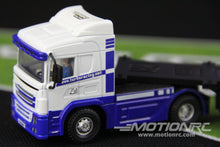 Load image into Gallery viewer, Turbo Racing White 1/76 Scale Semi Truck with Trailer - RTR TBRC50W
