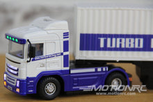 Load image into Gallery viewer, Turbo Racing White 1/76 Scale Semi Truck with Trailer - RTR TBRC50W
