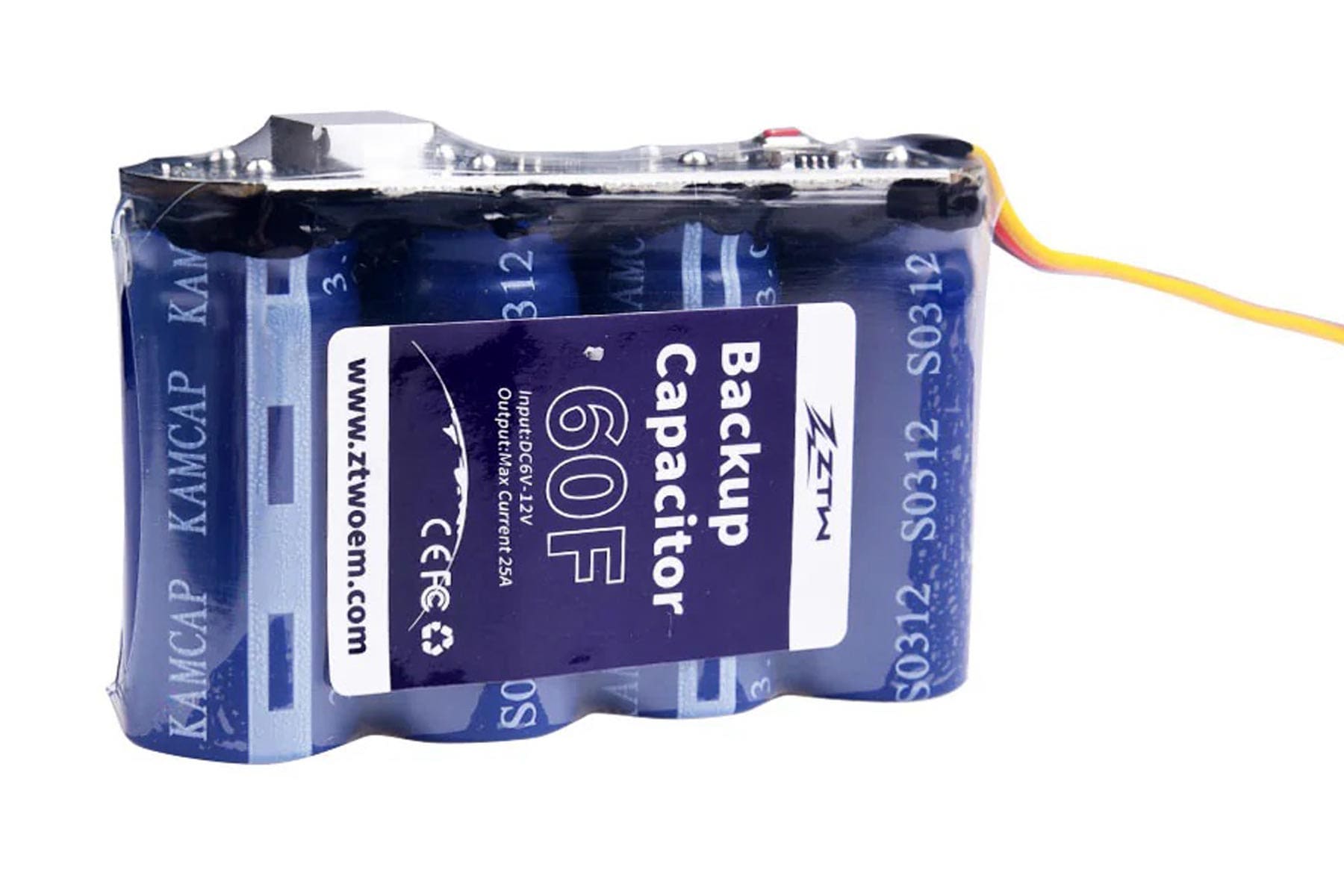 ZTW Backup Capacitor 60F 12V 25A ZTW7006010