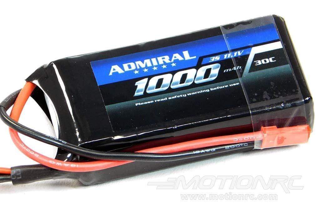 Admiral 1000mAh 3S 11.1V 30C LiPo Battery with JST Connector EPR10003J