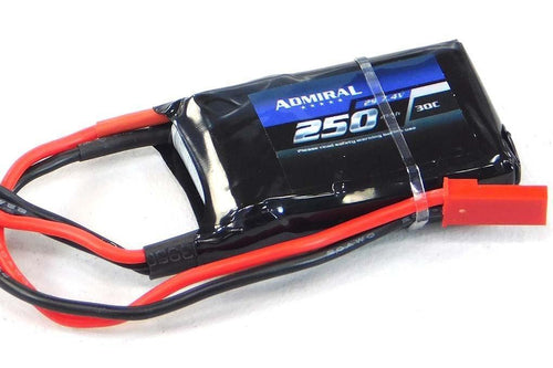 Admiral 250mAh 2S 7.4V 30C LiPo Battery with JST Connector EPR02502J