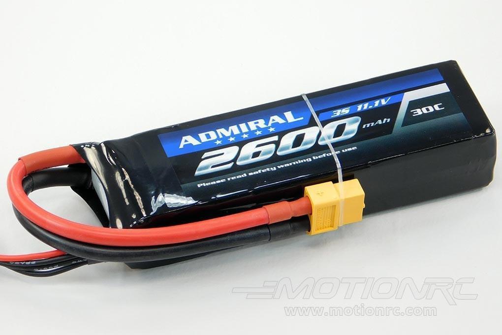 Admiral 2600mAh 3S 11.1V 30C LiPo Battery with XT60 Connector EPR26003X6