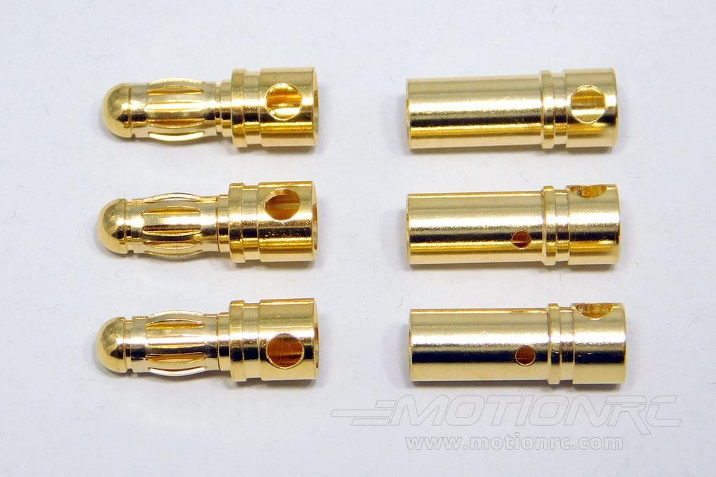 Admiral 3.5mm Gold Bullet ESC and Motor Connectors (3 Sets) ADM35ESCBULLETS