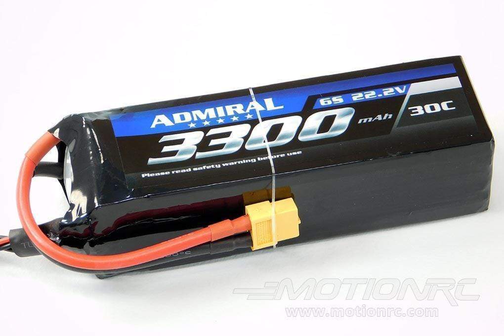 Admiral 3300mAh 6S 22.2V 30C LiPo Battery with XT60 Connector EPR33006X6