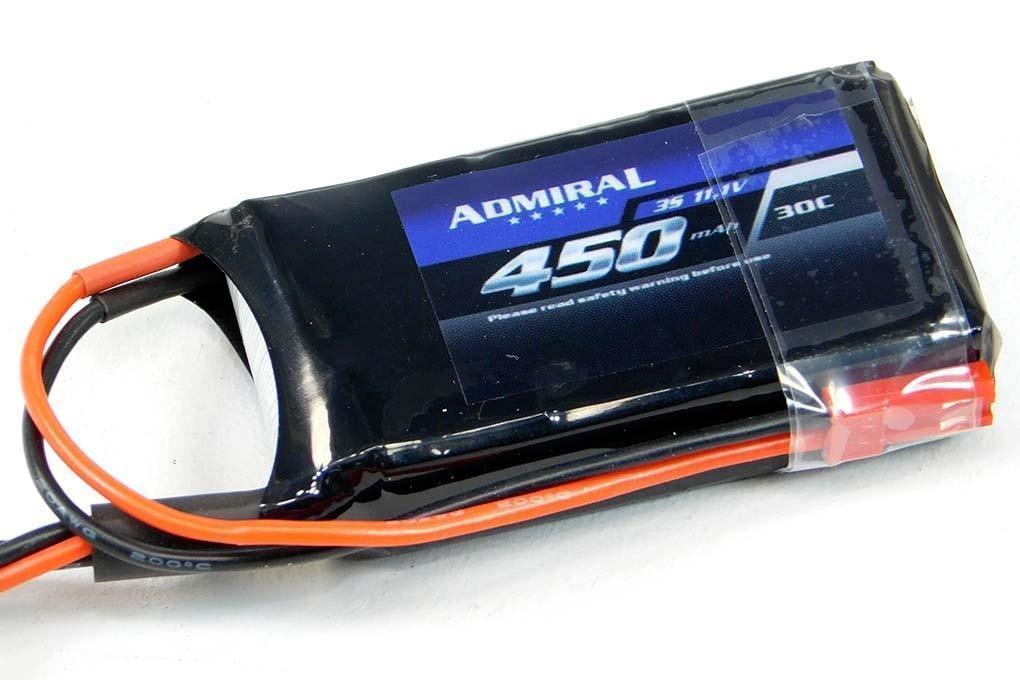 Admiral 450mAh 3S 11.1V 30C LiPo Battery with JST Connector EPR04503J