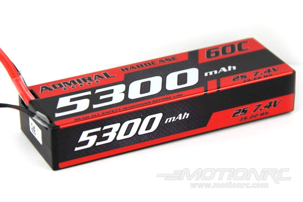 Admiral 5300mAh 2S 7.4V 60C Hard Case LiPo Battery with T Connector EPR53002