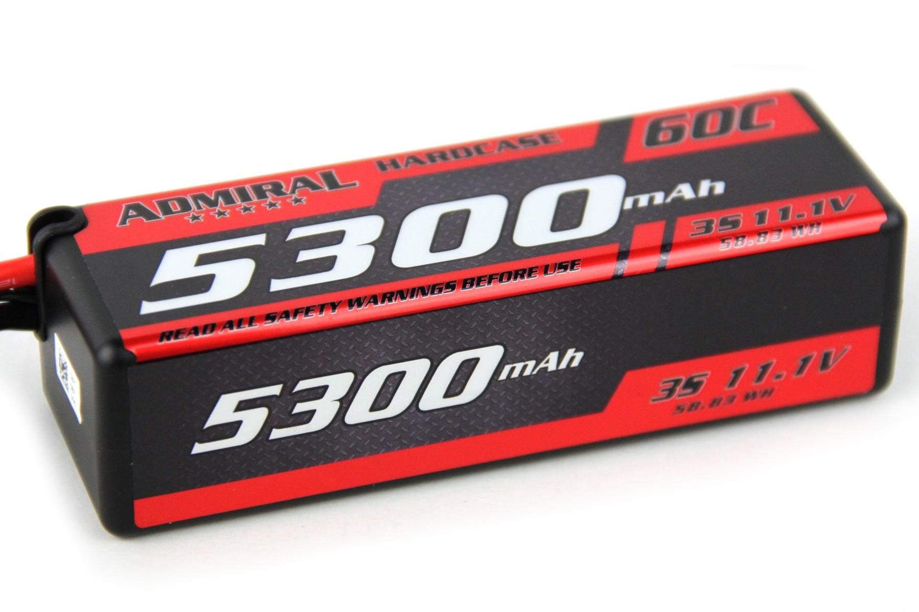 Admiral 5300mAh 3S 11.1V 60C Hard Case LiPo Battery with T Connector EPR53003