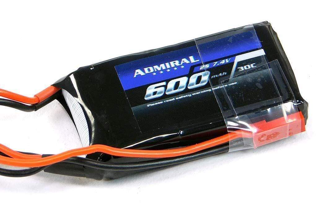 Admiral 600mAh 2S 7.4V 30C LiPo Battery with JST Connector EPR06002J