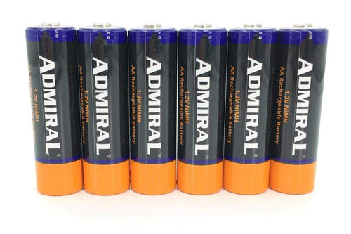 Admiral AA NiMH 2600mAh Rechargeable Batteries (Pack of 6) - (OPEN BOX) ADM6025-002(OB)