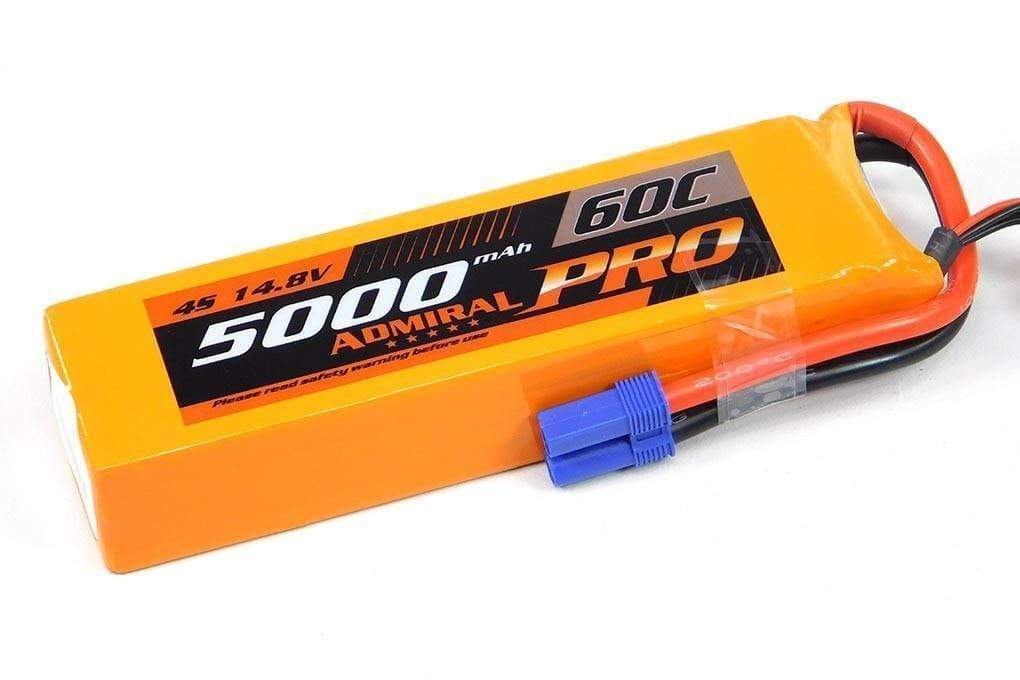Admiral Pro 5000mAh 4S 14.8V 60C LiPo Battery with EC5 Connector EPR50004PRO