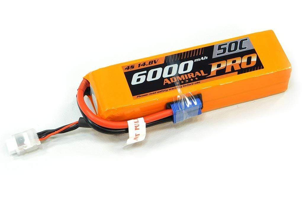 Admiral Pro 6000mAh 4S 14.8V 50C LiPo Battery with EC5 Connector EPR60004E