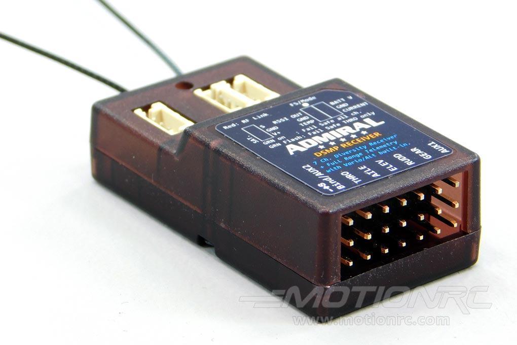 Admiral RX700T 6/7-Channel DSMX Compatible Telemetry Receiver with 130A EC5 Current Sensor ADMR08