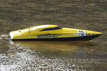 Load image into Gallery viewer, Bancroft Swordfish Deep V Yellow 675mm (26.5&quot;) Racing Boat - RTR
