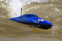 Load image into Gallery viewer, Bancroft Swordfish Mini Blue 430mm (17&quot;) Racing Boat - RTR BNC1012-002
