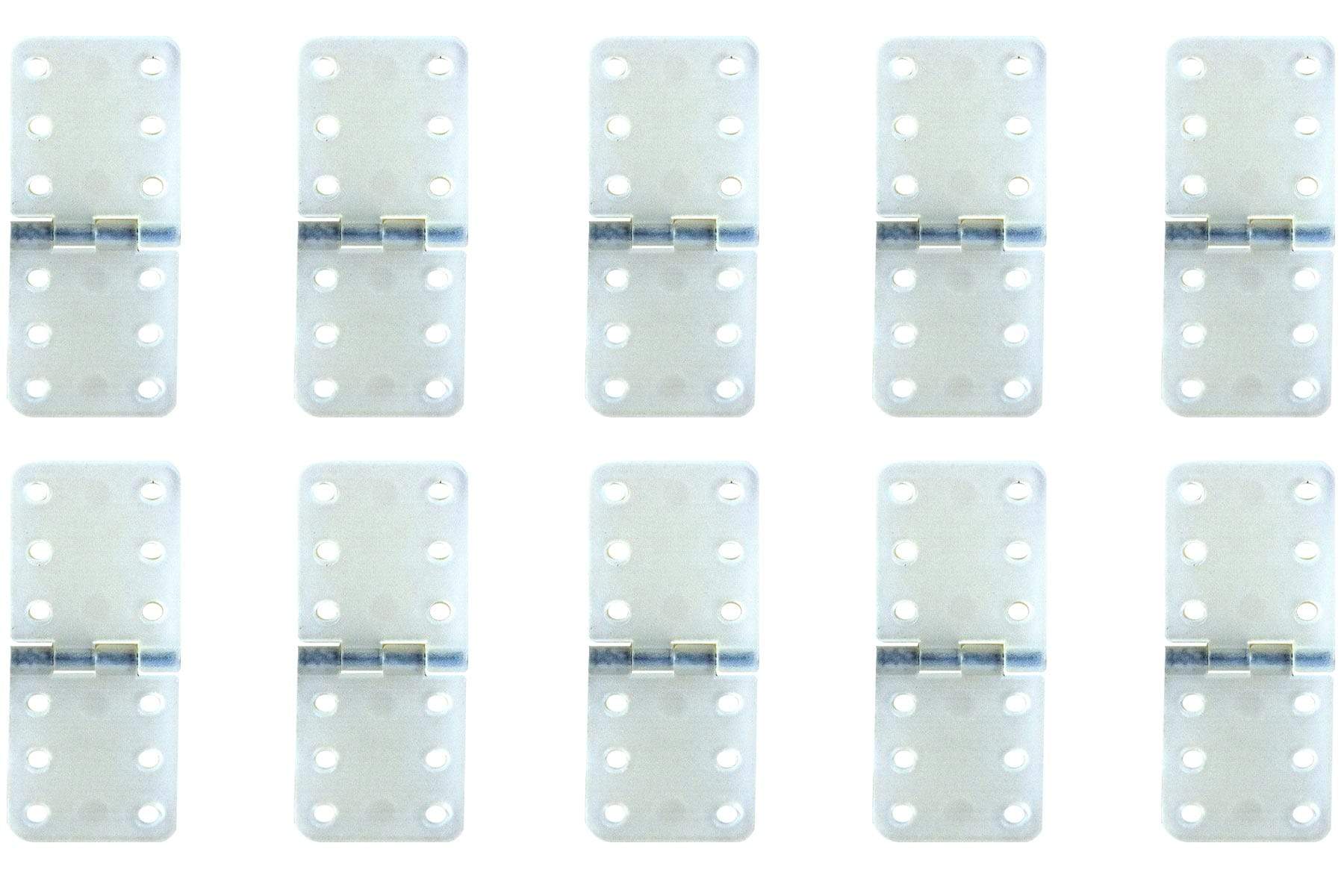 BenchCraft 11mm x 28mm Nylon Pinned Hinges - White (10 Pack) BCT5044-015