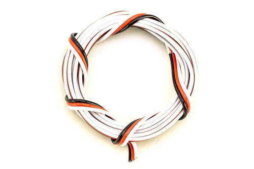 BenchCraft 22 Gauge Flat Servo Wire - White/Red/Black (1 Meter) BCT5003-011