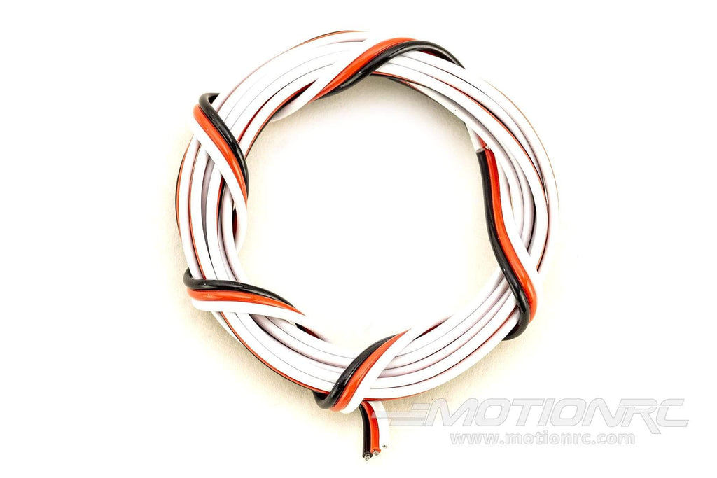 BenchCraft 22 Gauge Flat Servo Wire - White/Red/Black (1 Meter) BCT5003-011