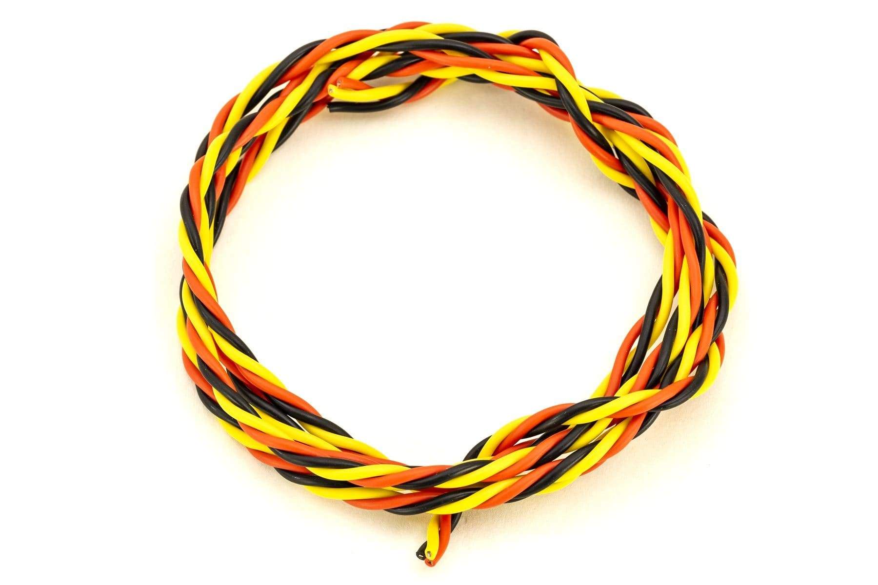 BenchCraft 22 Gauge Twisted Servo Wire - Yellow/Red/Black (1 Meter) BCT5003-001