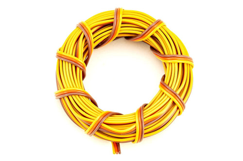 BenchCraft 26 Gauge Flat Servo Wire - Brown/Red/Orange (5 Meters) BCT5003-020