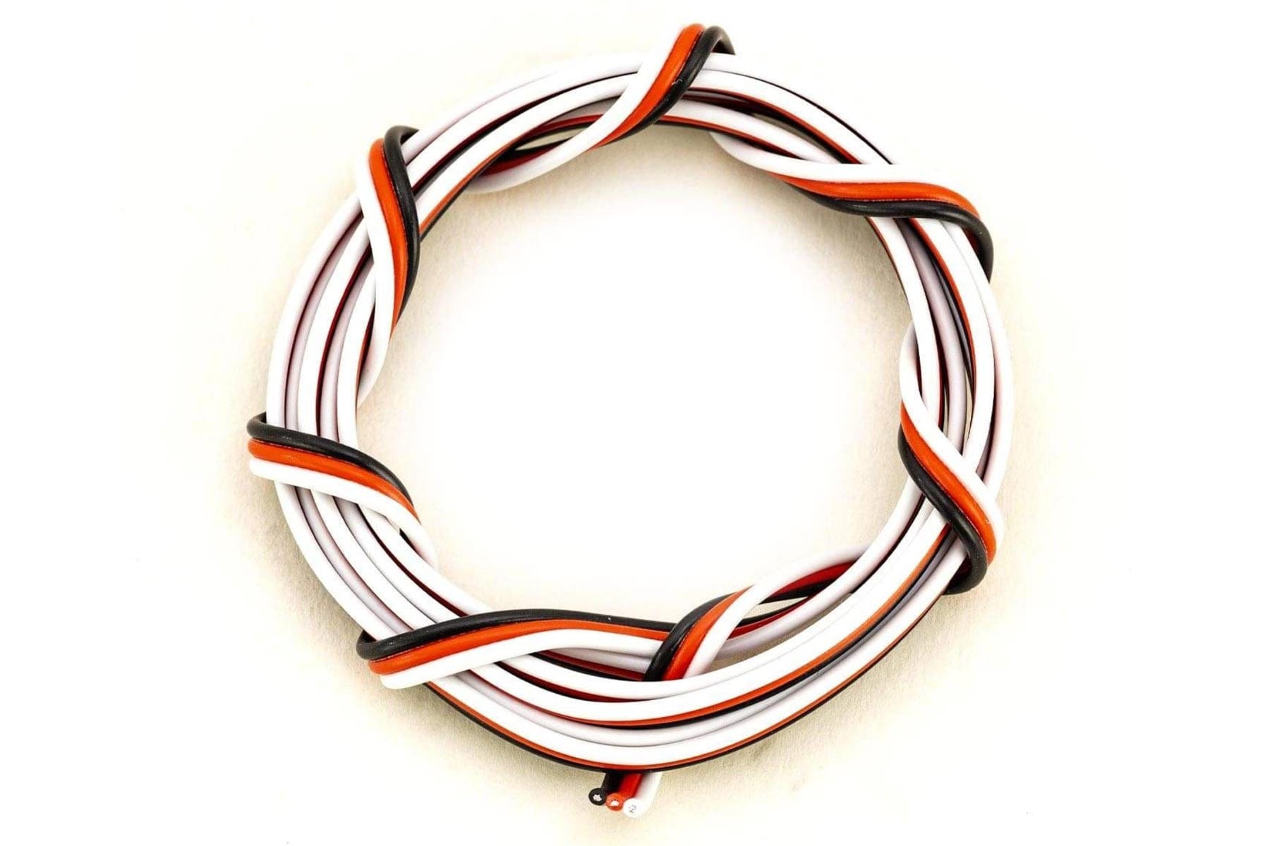 BenchCraft 26 Gauge Flat Servo Wire - White/Red/Black (1 Meter) BCT5003-013