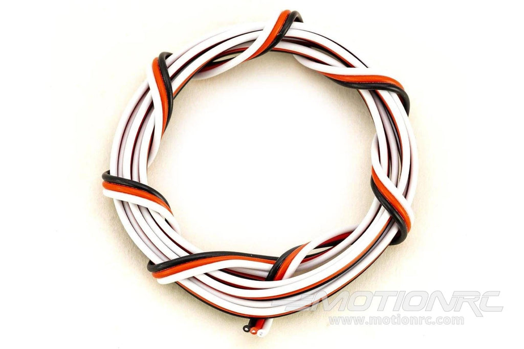 BenchCraft 26 Gauge Flat Servo Wire - White/Red/Black (1 Meter) BCT5003-013